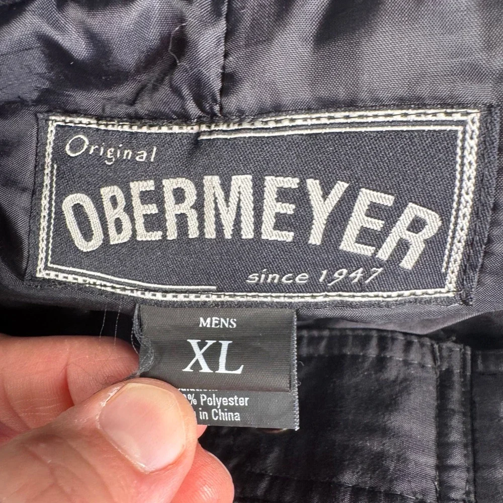 Obermeyer Stratton Mens XL Black Insulated‎ Ski Snow Pants Side Zip Snowboard